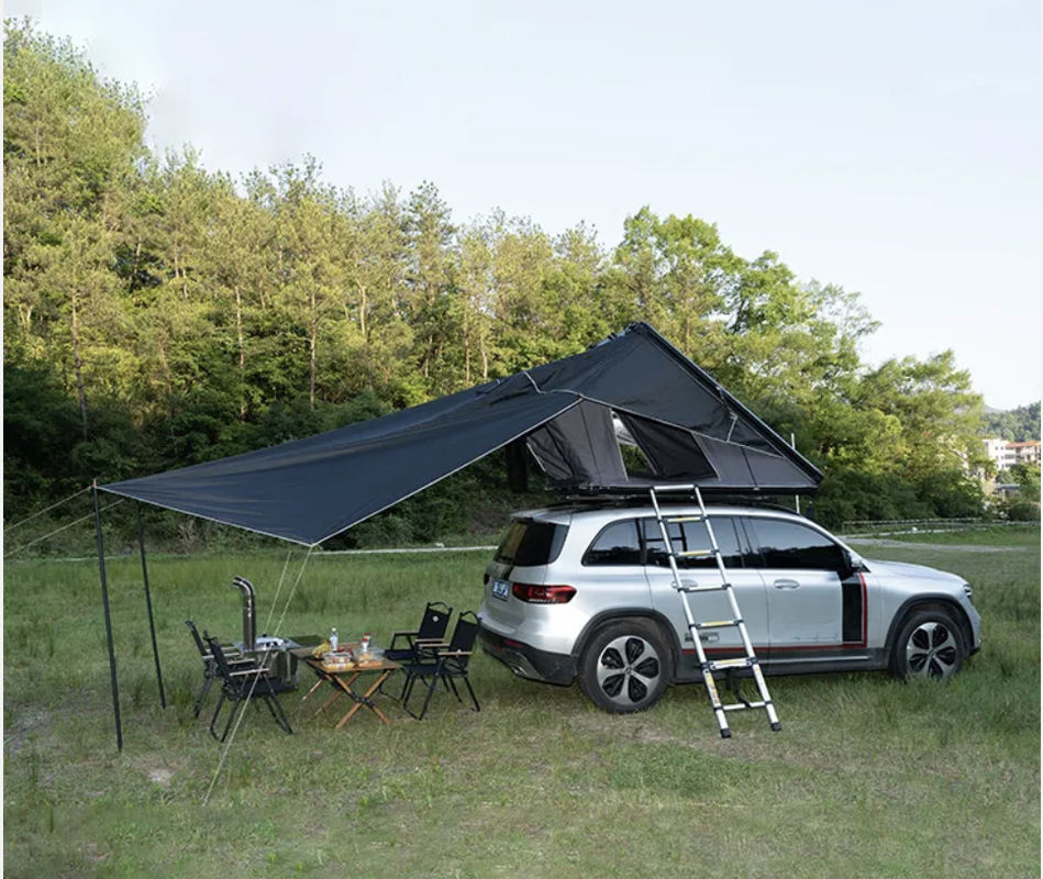 Aluminum Extended Tent Hardshell Rooftop Tent with Rain Fly